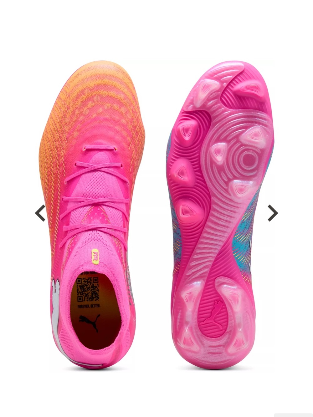Puma Women's Pink and Orange Soccer Cleats